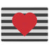 Black And White Striped Heart Surface Laptop 3 13.5in Skin
