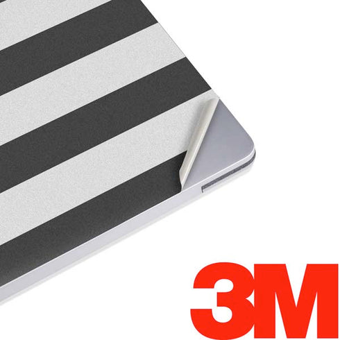 Black And White Striped Heart Surface Laptop 3 13.5in Skin
