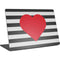 Black And White Striped Heart Surface Laptop 4 15in Skin