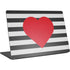 Black And White Striped Heart Surface Laptop 4 15in Skin