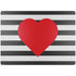 Black And White Striped Heart Surface Laptop 4 15in Skin