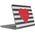 Black And White Striped Heart Surface Laptop Studio Skin