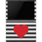 Black And White Striped Heart Surface Pro 6 Skin