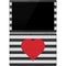 Black And White Striped Heart Surface Pro 7 Skin