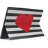 Black And White Striped Heart Surface Pro 7 Skin