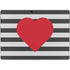 Black And White Striped Heart Surface Pro 8 Skin