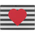 Black And White Striped Heart Surface Pro 9 Skin
