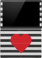Black And White Striped Heart Surface Pro (2017) Skin