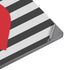 Black And White Striped Heart Universal Laptop 17in (13.8 x 10in) Skin