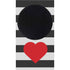 Black And White Striped Heart Xbox Series S Console Skin