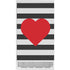 Black And White Striped Heart Xbox Series S Console Skin