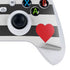Black And White Striped Heart Xbox Series S Controller Skin