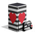 Black And White Striped Heart Xbox Series X Bundle Skin