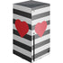 Black And White Striped Heart Xbox Series X Console Skin