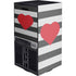 Black And White Striped Heart Xbox Series X Console Skin