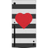 Black And White Striped Heart Xbox Series X Console Skin