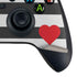 Black And White Striped Heart Xbox Series X Controller Skin