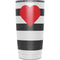 Black And White Striped Heart Yeti 20oz Tumbler Skin