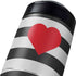 Black And White Striped Heart Yeti Colster Can Insulator Skin