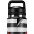 Black And White Striped Heart YETI Rambler 26oz Bottle Skin