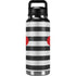 Black And White Striped Heart YETI Rambler 36oz Bottle Skin