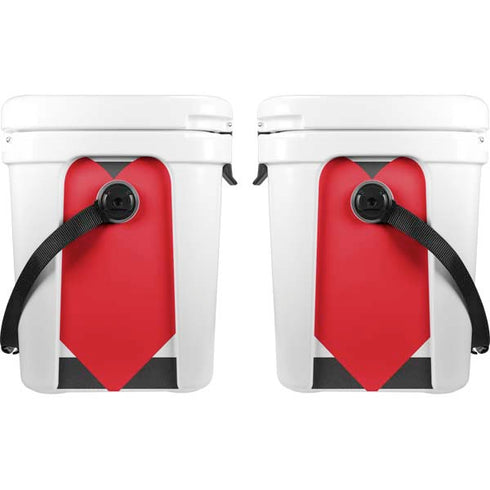 Black And White Striped Heart YETI Roadie 24 Hard Cooler Skin