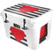 Black And White Striped Heart YETI Tundra 35 Hard Cooler Skin