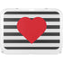 Black And White Striped Heart YETI Tundra 35 Hard Cooler Skin