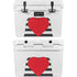 Black And White Striped Heart YETI Tundra 35 Hard Cooler Skin