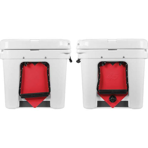 Black And White Striped Heart YETI Tundra 35 Hard Cooler Skin