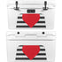 Black And White Striped Heart YETI Tundra 45 Hard Cooler Skin