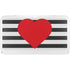 Black And White Striped Heart YETI Tundra 65 Hard Cooler Skin