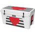 Black And White Striped Heart YETI Tundra 75 Hard Cooler Skin