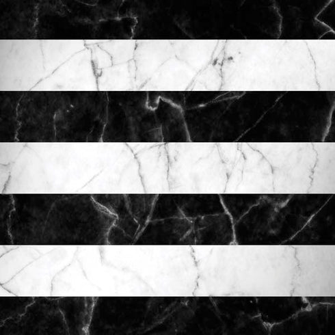 Black and White Striped Marble Dell Alienware Skin
