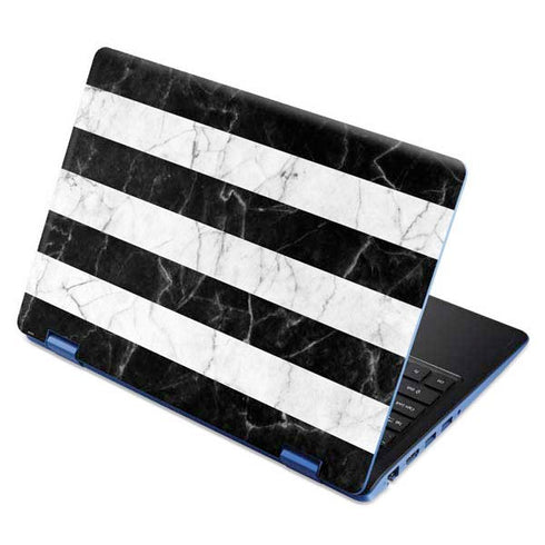 Black and White Striped Marble Aspire R11 11.6in Skin