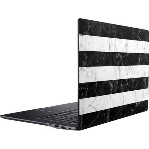 Black and White Striped Marble Ativ Book 9 (15.6in 2014) Skin