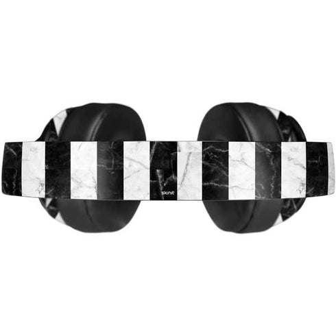Black and White Striped Marble Beats Solo Pro Skin