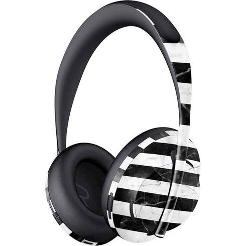 Black and White Striped Marble Bose Noise Cancelling Headphones 700 Skin