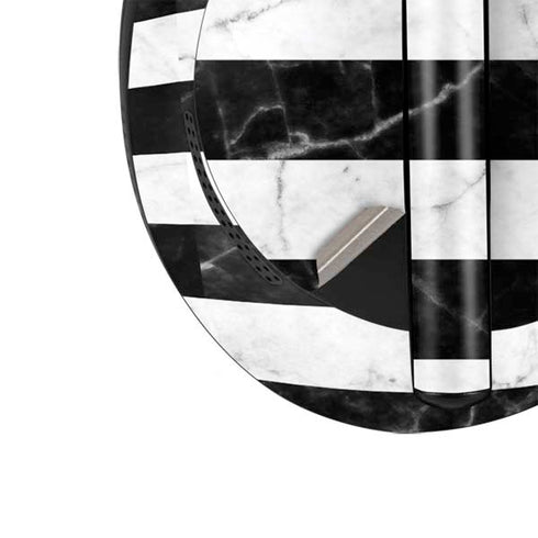 Black and White Striped Marble Bose Noise Cancelling Headphones 700 Skin