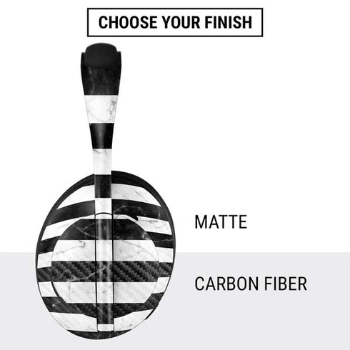 Black and White Striped Marble Bose Noise Cancelling Headphones 700 Skin