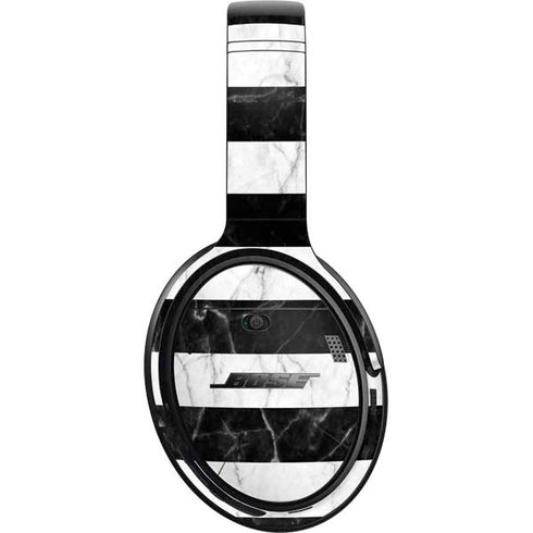 Black and White Striped Marble Bose QuietComfort 35 II Headphones Skin
