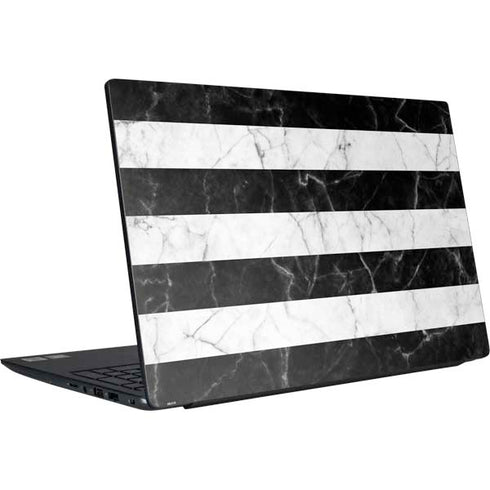 Black and White Striped Marble Dell Vostro Skin