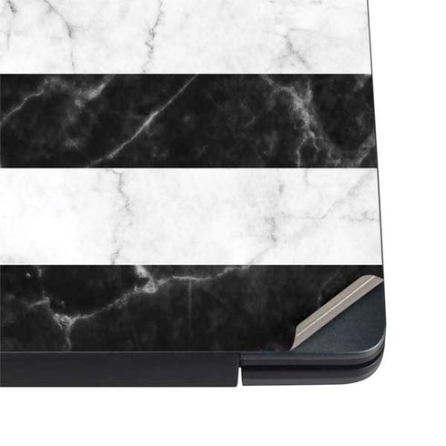 Black and White Striped Marble Dell Vostro Skin