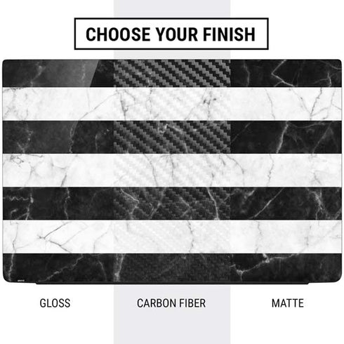 Black and White Striped Marble Dell Vostro Skin