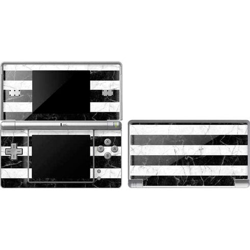 Black and White Striped Marble DS Lite Skin