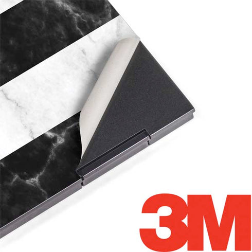 Black and White Striped Marble HP Envy Skin
