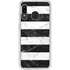 Black and White Striped Marble Galaxy A20 Clear Case