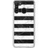 Black and White Striped Marble Galaxy A21 Clear Case