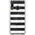 Black and White Striped Marble Galaxy A30 Clear Case