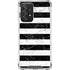 Black and White Striped Marble Galaxy A52 5G Clear Case